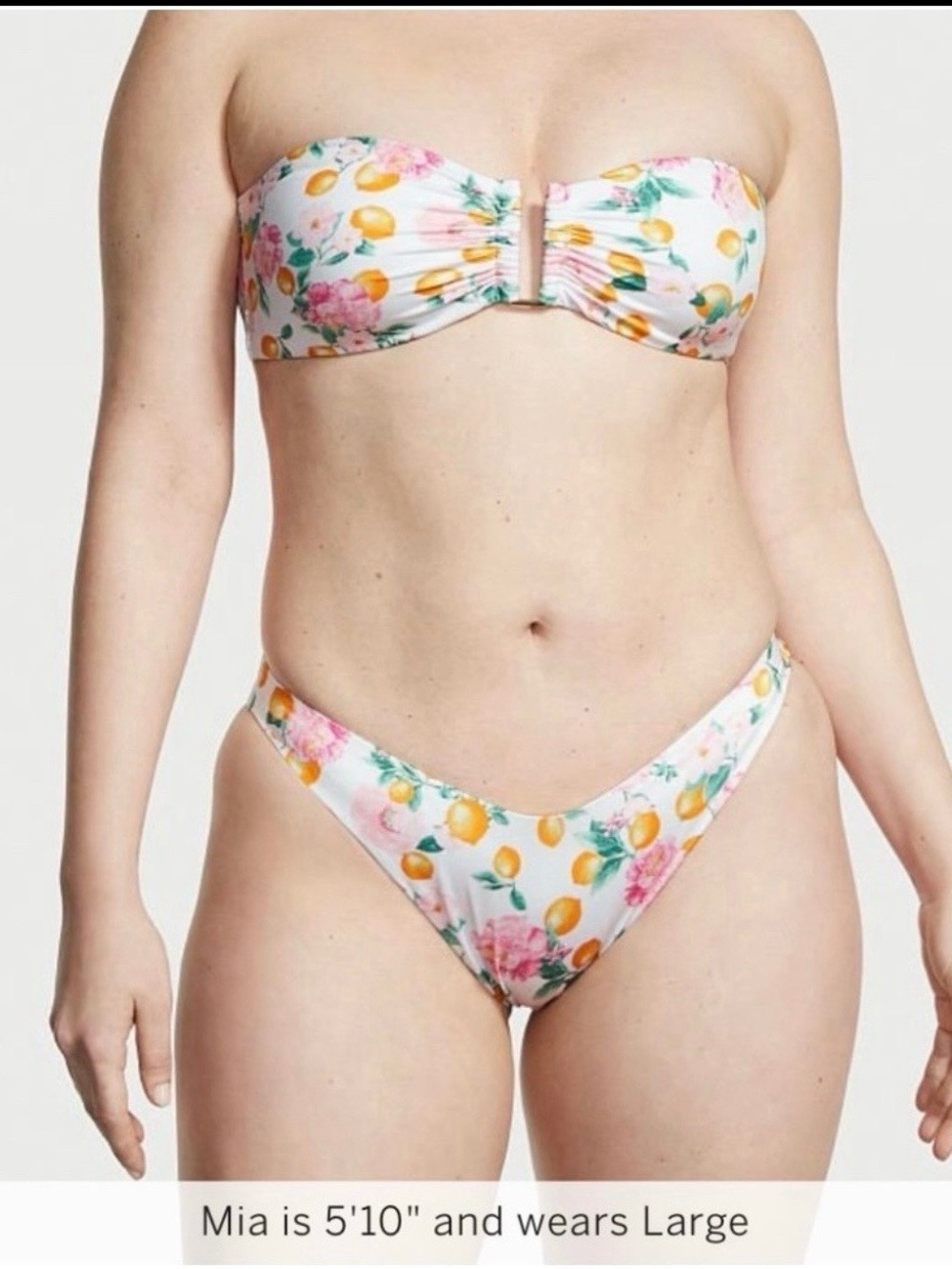XL Victoria's Secret Brazilian Bikini
Bottom High Cut Cheeky Lemon Blossom